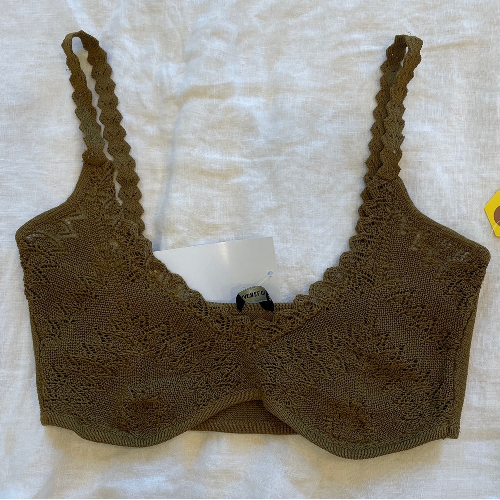 Rachel Comey Olive Green Crochet Two Piece Set Sz 2 - Picture 4 of 5